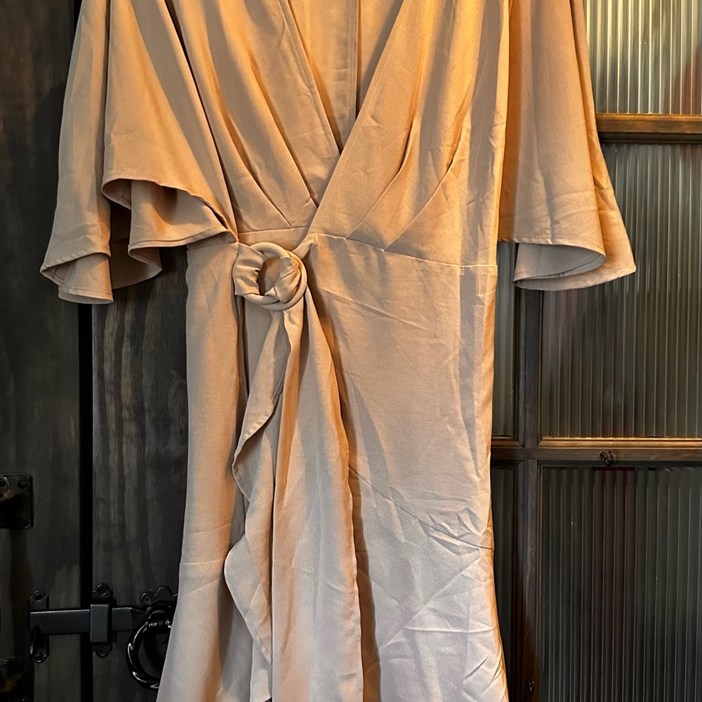 SHEIN Curve Tan Dress